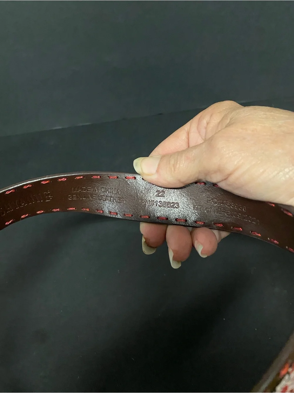 Shyanne genuine leather size 22 girls belt